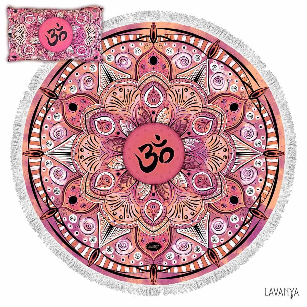 Kit Canga e Almofada Zen Rosa by Lavanya