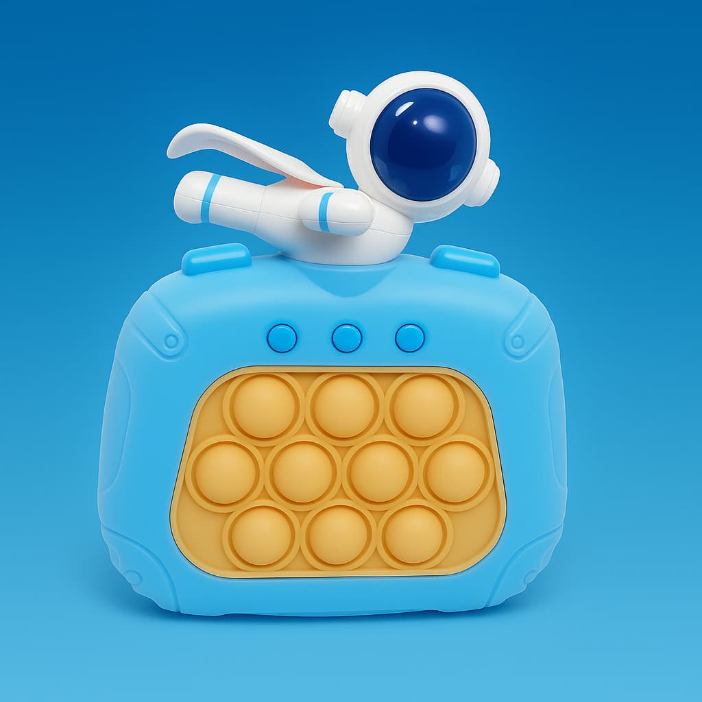 Brinquedo Pop It Astronauta Fidget Interativo Anti Stress Portátil Educativo Para Crianças e Adultos