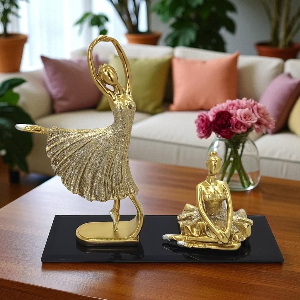 Par Bailarina Decorativa Enfeite Em Resina C/ Base Modelos