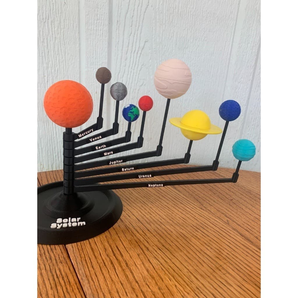 🌌🪐 Modelo do Sistema Solar em Suporte– Réplica Educativa Decorativa