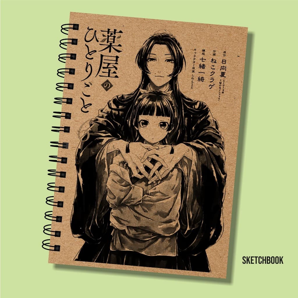 Bloco Sketchbook Kraft Diários de uma Apotecária Offset 180g A5 100 Páginas 50fls desenho artístico mangá pintura esboço