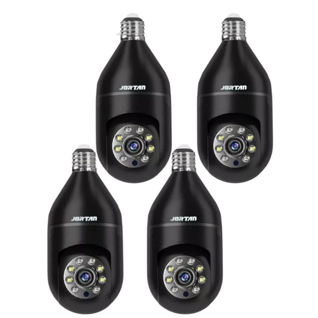 Kit 4 Mini IP Câmera de Segurança Wi-fi Preto com Áudio Bidirecional Visão Noturna e Sensor de Movimento - YOOSEE