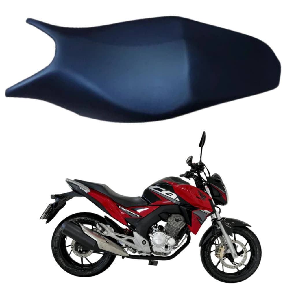 Capa do Banco Assento Mais Grossa Reforçada 0.8 MM Honda Cb 250 Twister 2016 2017 2018 2019 2020 2021 2022 S/Logo