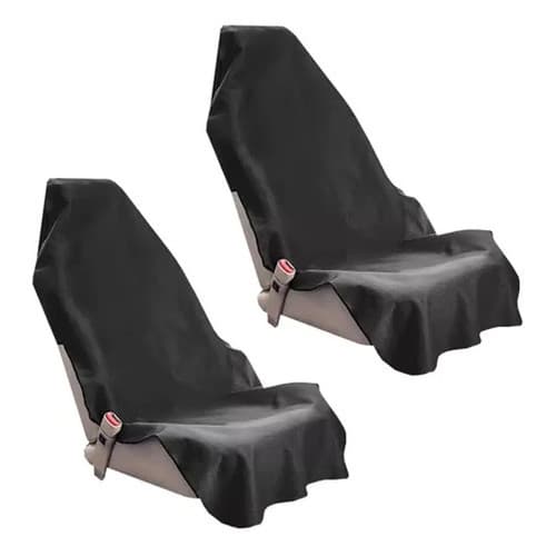2 Capas Toalha Para Banco De Carro Impermeável Preto Liso