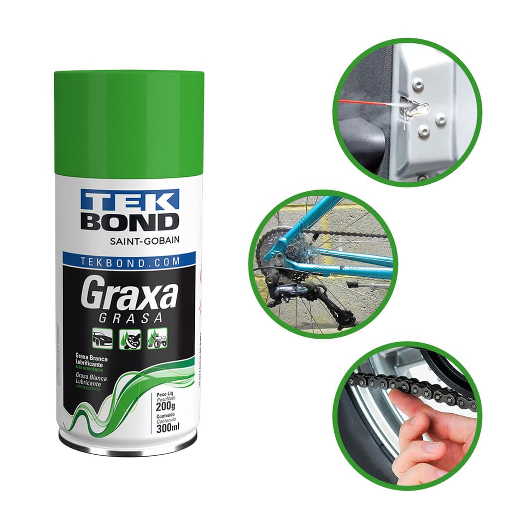 Graxa Tekbond Branca 300ml Lubrificante Spray