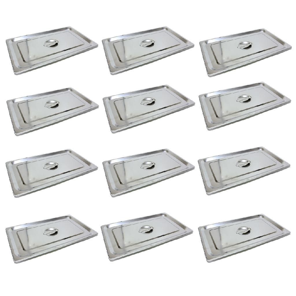 12 Tampas Para Cuba Gastronômica Gn 1/1 Inox Buffet Cozinha