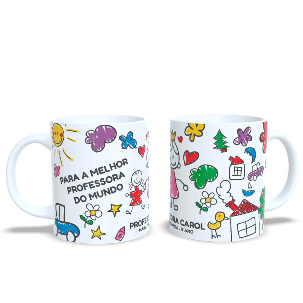 Caneca Personalizada Melhor Professora do Mundo Dia dos Professores