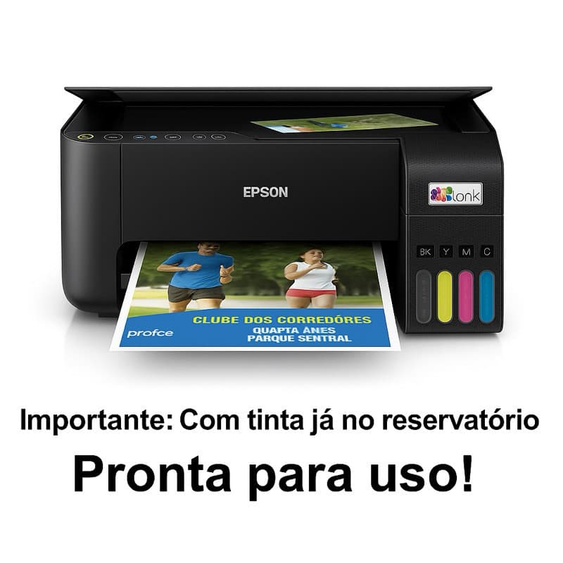 Impressora Multifuncional Epson EcoTank L3250 Wi-fi (C/ tinta no reservatorio)