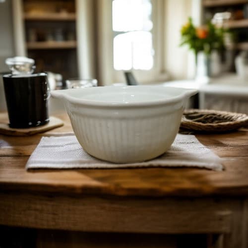 Bowl Tigela Imperial Frisado Branco 500 ML Cerâmica