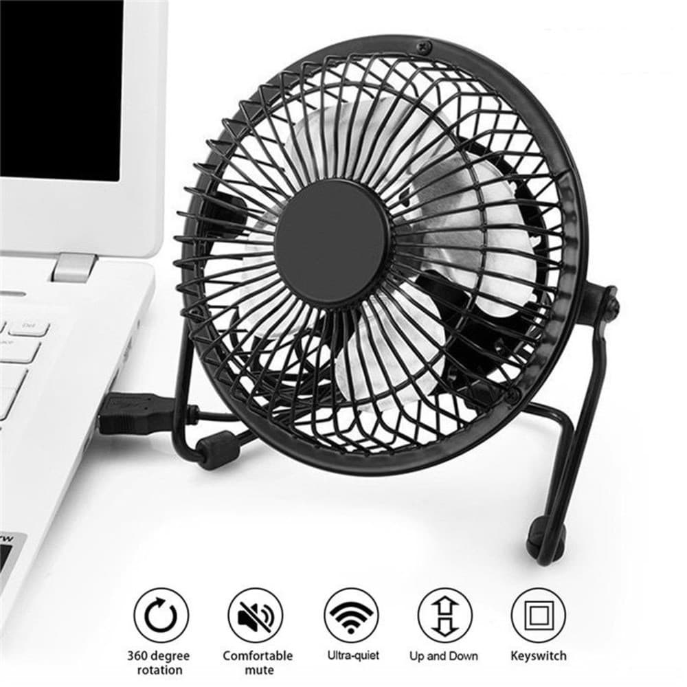 Ventilador Metal Mesa Mini Usb Portátil Articulável Potente