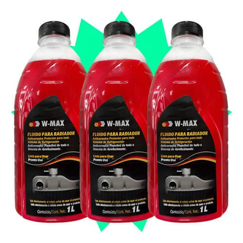 3 Litros Fluido Aditivo Radiador W-max Proteção Pronto Uso
