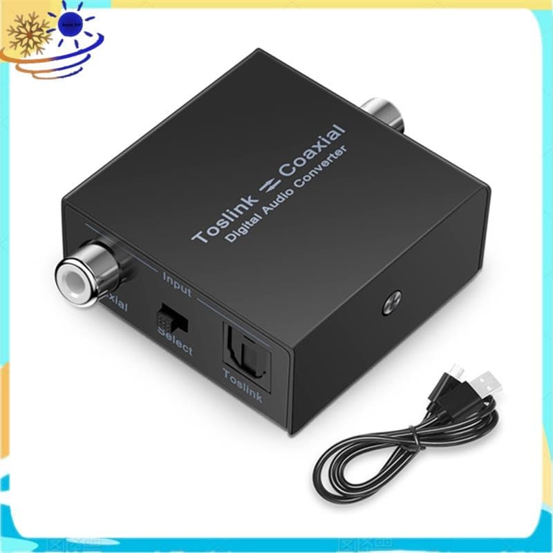 Conversor De Áudio Digital Bidirecional Coaxial Para Óptico Toslink SPDIF
