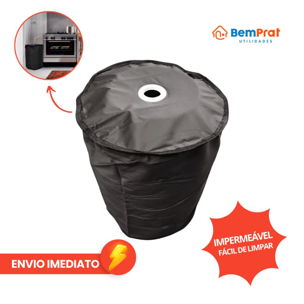 Capa Protetora para Botijão de Gás 13kg 💧 Impermeável | À Prova d’Água | Em Napa Premium