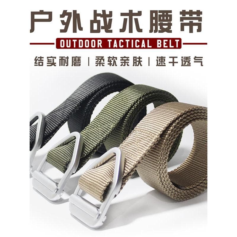 Cinto tático com cabeça triangular, cinto multifuncional para calças, Casual, lona, Nylon, ventilador militar, cabelo re
