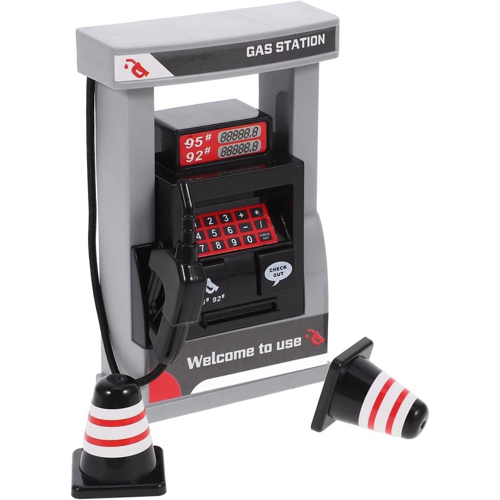 Kit de Modelo de Posto de Gasolina em Miniatura Didiseaon Decor - Brinquedo Educativo DIY, Abrigo de Ônibus, Acessórios