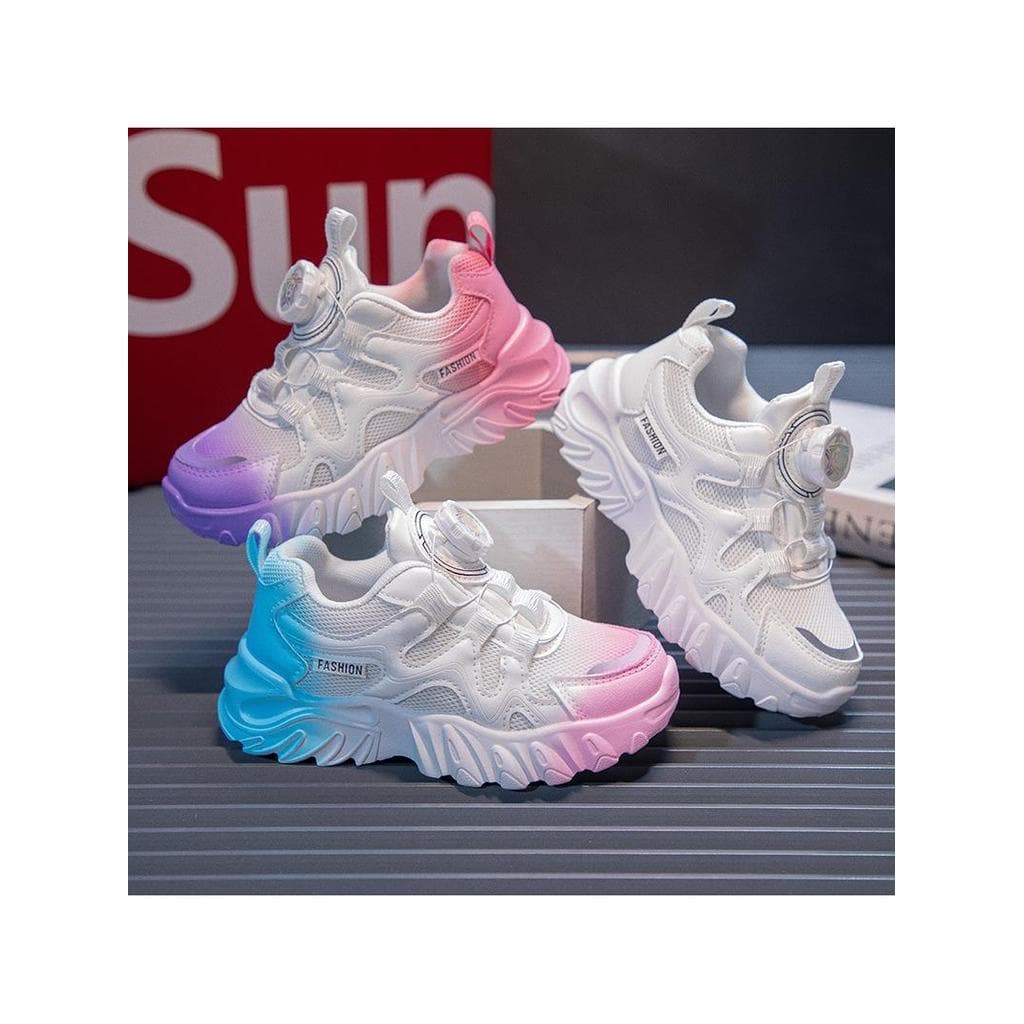 Crianças sapatos esportivos meninas pai sapatos primavera outono novo estilo ins respirável meninas sapatos de rede All-