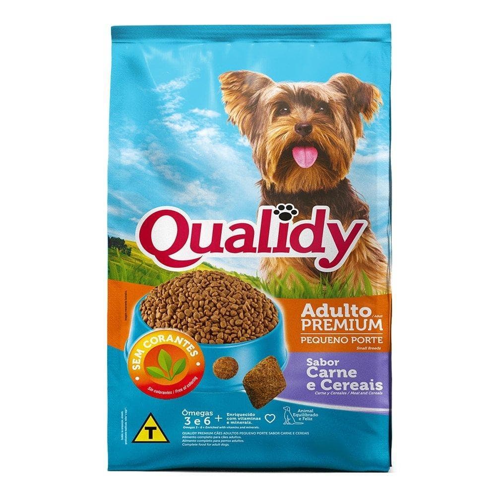 Ração para Cães Qualidy Premium Adultos de Pequeno Porte - Carne e Cereais 3kg