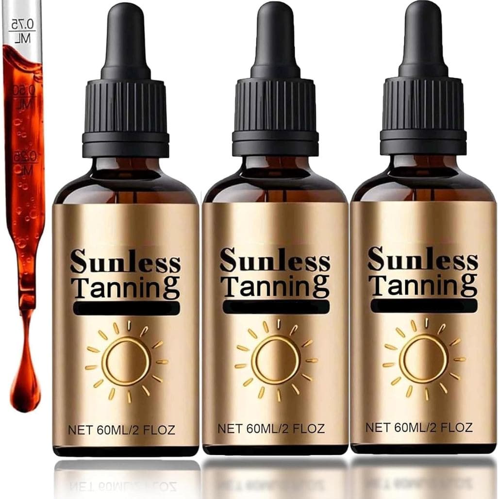 Gotas Autobronzeadoras para Beber - 3X60ml Gotas Autobronzeadoras para Beber, Solução Autobronzeadora - Estimula Natural
