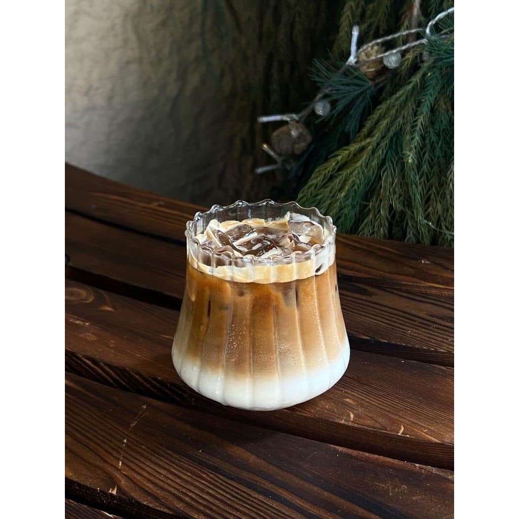 Nicho ins copo de café resistente ao calor, copo de vidro listrado gordinho, copo de água de alta temperatura, leite, fe