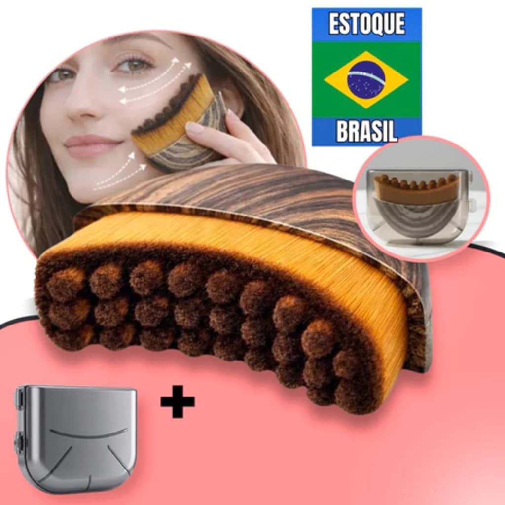 Escova De Massagem De Drenagem Linfática FaceSculpt Pro , Ferramenta Ergonômica Macia Para Contorno Facial E Mandíbula ,