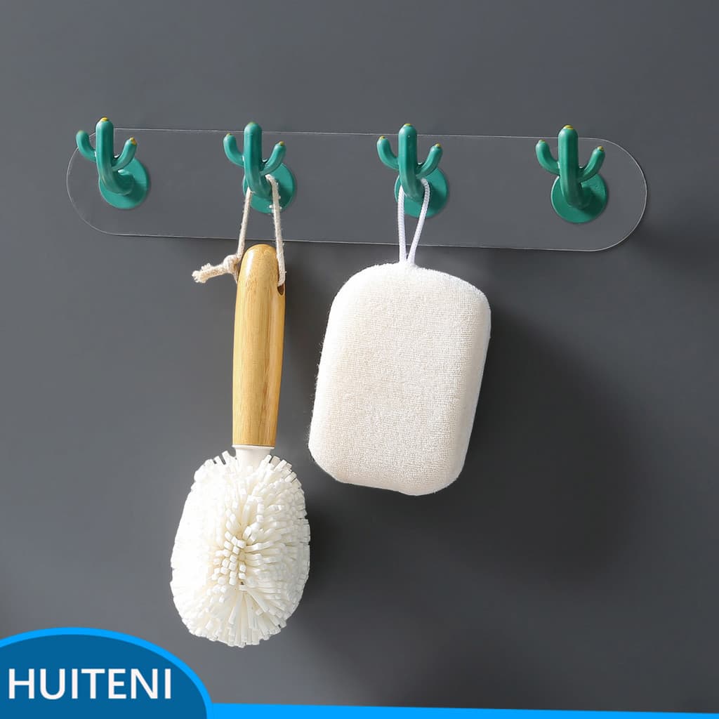 2 Peças Ganchos De Parede Decorativos Cactus Auto Cabides Pendurado Organizadores Titular Para Casaco Toalha Chave