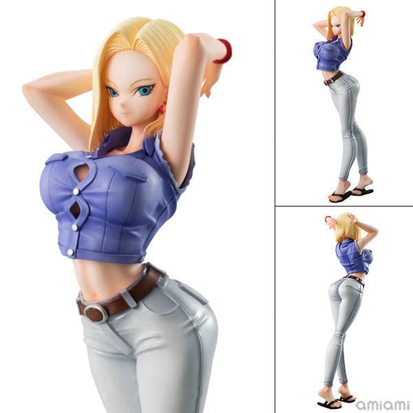 Figura super divertida do anime Dragon Ball, figura da Androide 18, traje de cowboy de 3ª geração, modelo de boneca deco