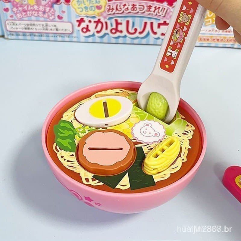 Conjunto de ramen simulado, um brinquedo divertido para alimentar bonecas, presente de aniversário para crianças.