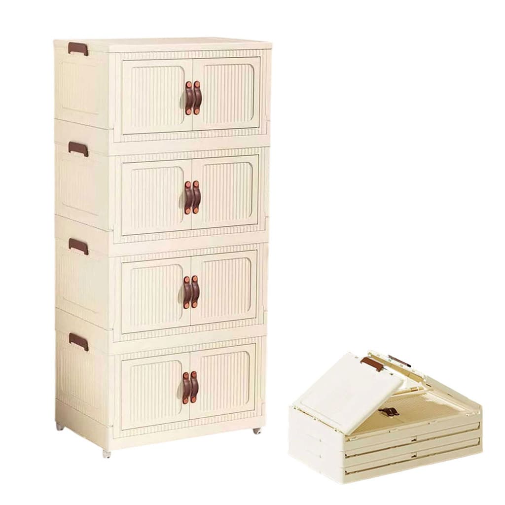 Armario Empilhavel Organizador 4 Andares Dobravel Guarda Roupa Banheiro Cozinha Quarto Sala Lavanderia Multiuso