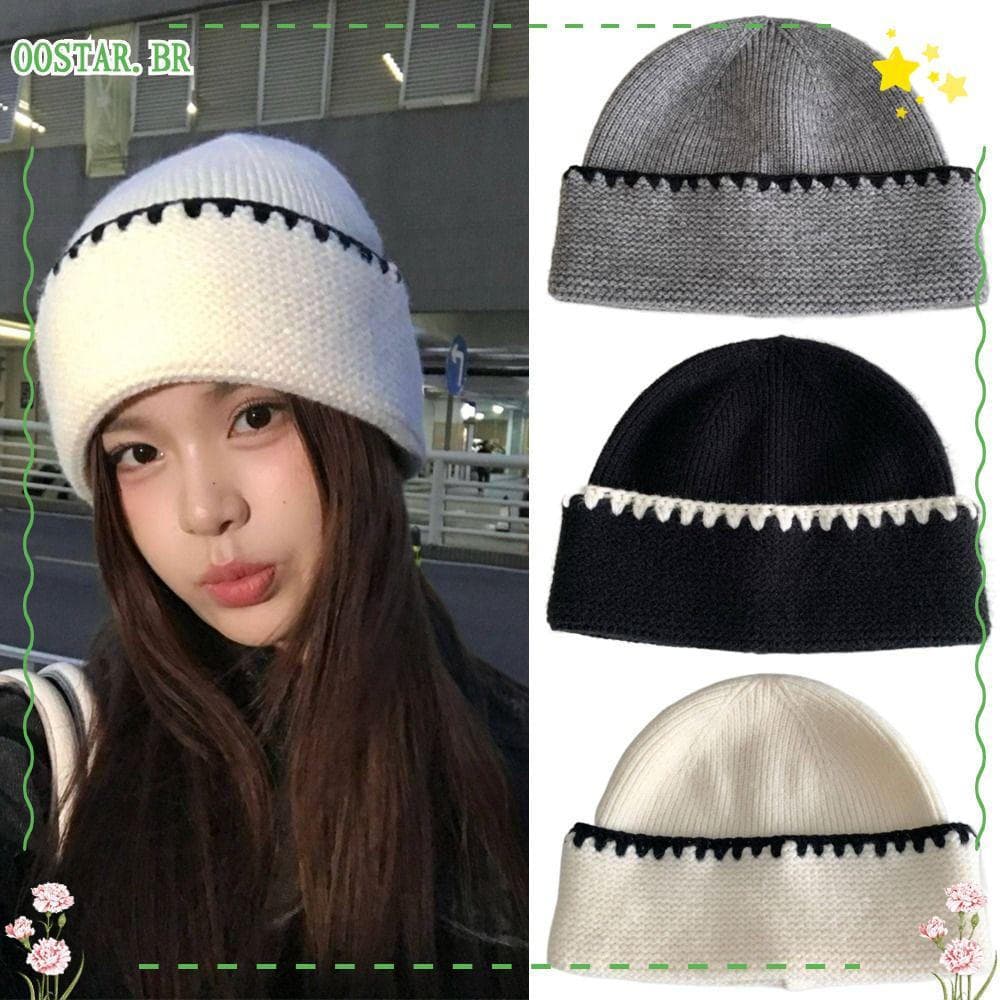 Gorros De Cobertura Total OOSTAR , Chapéu De Malha Quente Com Proteção De Ouvido Simples , Boné De Caveira Versátil E Mo