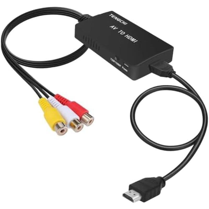 Conversor RCA Para HDMI , Adaptador Composto Com Suporte 1080P PAL/NTSC Compatível PS one , PS2 , PS3 , STB , Xbox , VHS