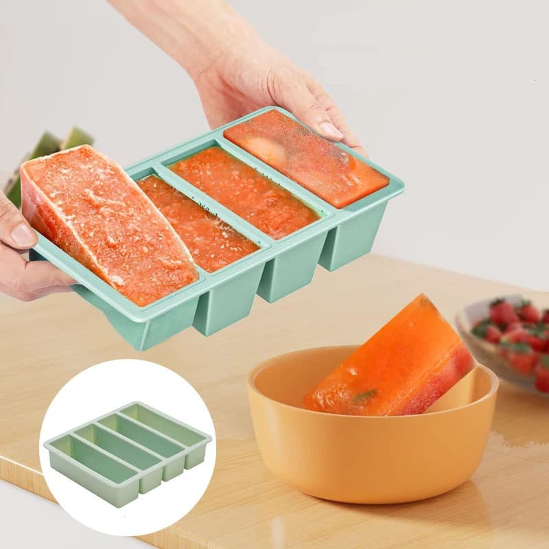 1 unidade de bandeja gigante para armazenamento de alimentos, molhos e refeições com tampa, bandejas de silicone para fr