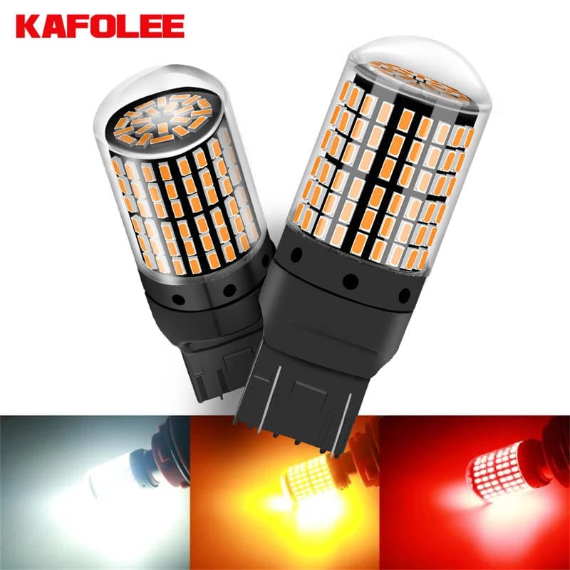 2PCS 7443 T20 W21 5W Luzes LED Sem Hyper Flash Lâmpada de Sinalização LED para Carro Dianteira e Traseira Canbus Sem Err