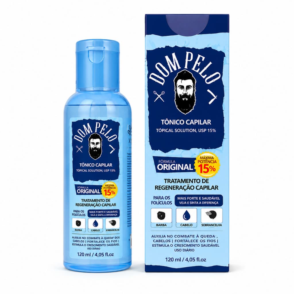 Dom Pelo Original Tônico Capilar 120ml Crescimento de Cabelo, Barba e Sobrancelha