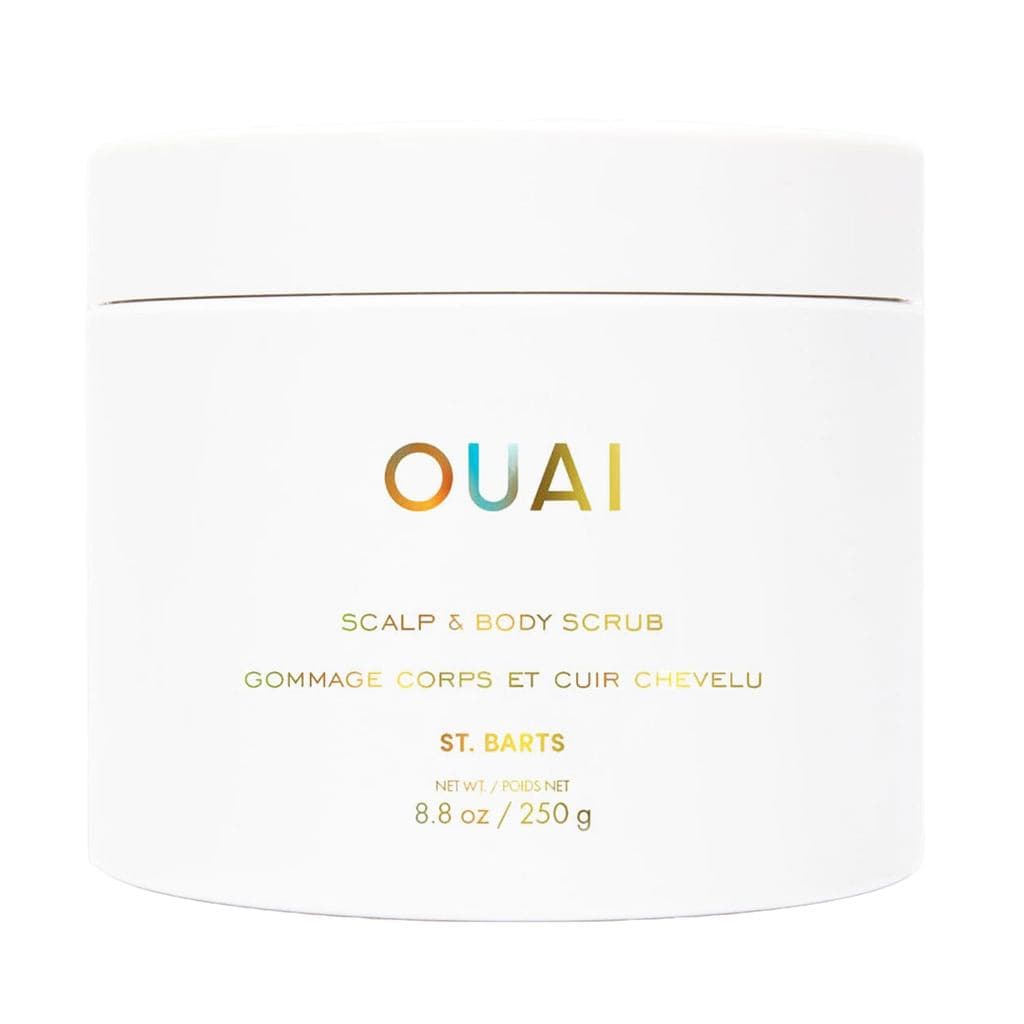 OUAI Esfoliante para Couro Cabeludo e Corpo, St. Barth - Esfoliante corporal com açúcar e óleo de coco para uma pele sua
