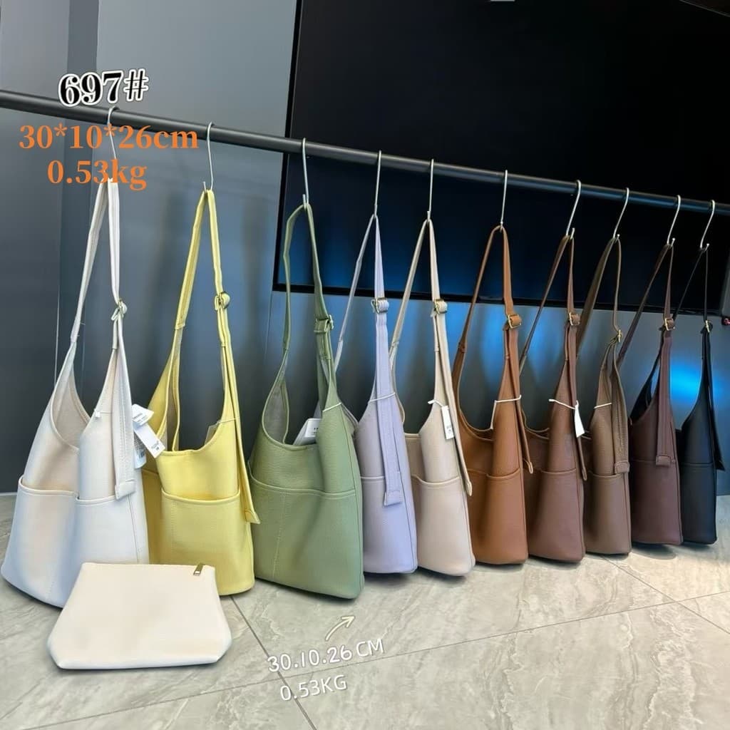 Home @ Design de nicho caseiro novo estilo de grande capacidade bolsa feminina nas axilas estudante Commuter bolsa de om