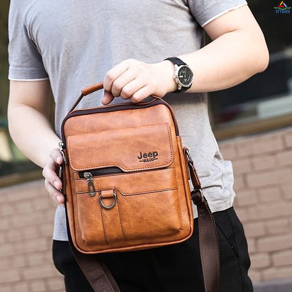 Bolsa de Ombro Transversal Messenger Sling com Alça de Mão Portátil GQO5