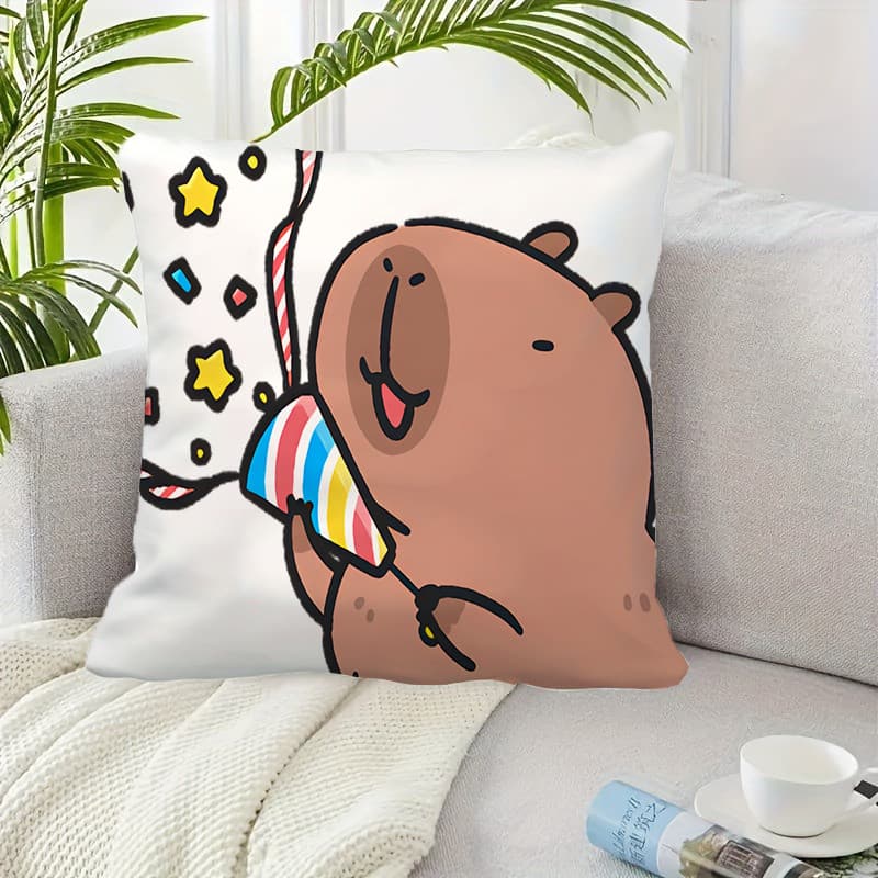 Emojis Creative Kapibala Dolphin Capa De Almofada Para Sofá Simples E Fofa Carto