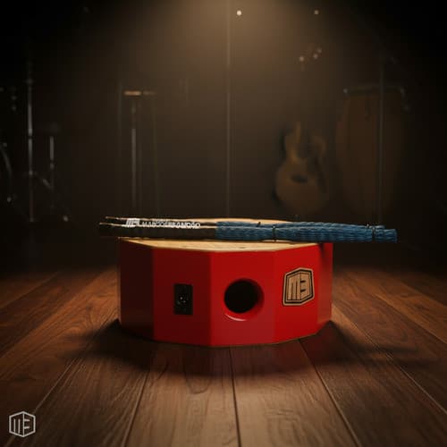 Caixa Repique Percuteria De 10  Elétrica + Baquetas Mb Top 10 Polegadas