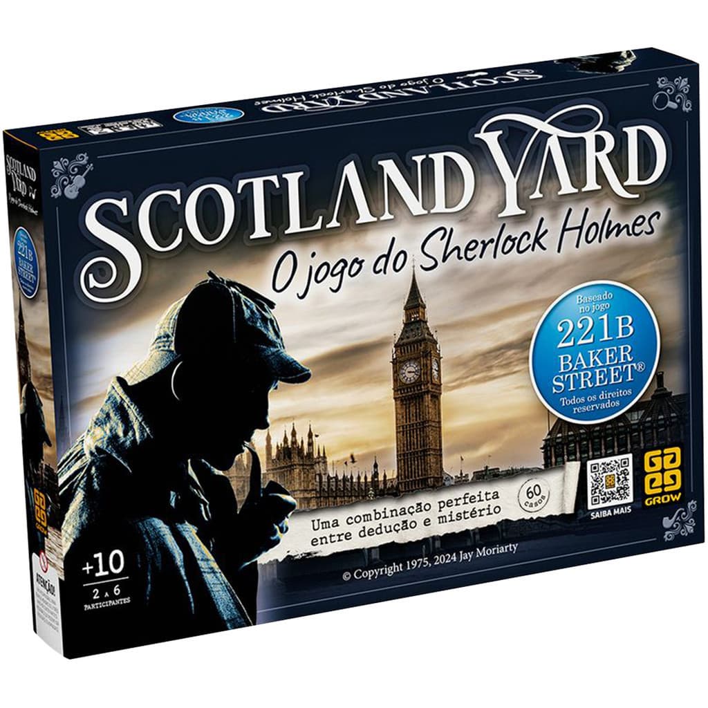 Jogo Brinquedo Resolver Mistérios Tabuleiro Scotland Yard Jogo Sherlock Holmes A Partir 10 Anos Grow