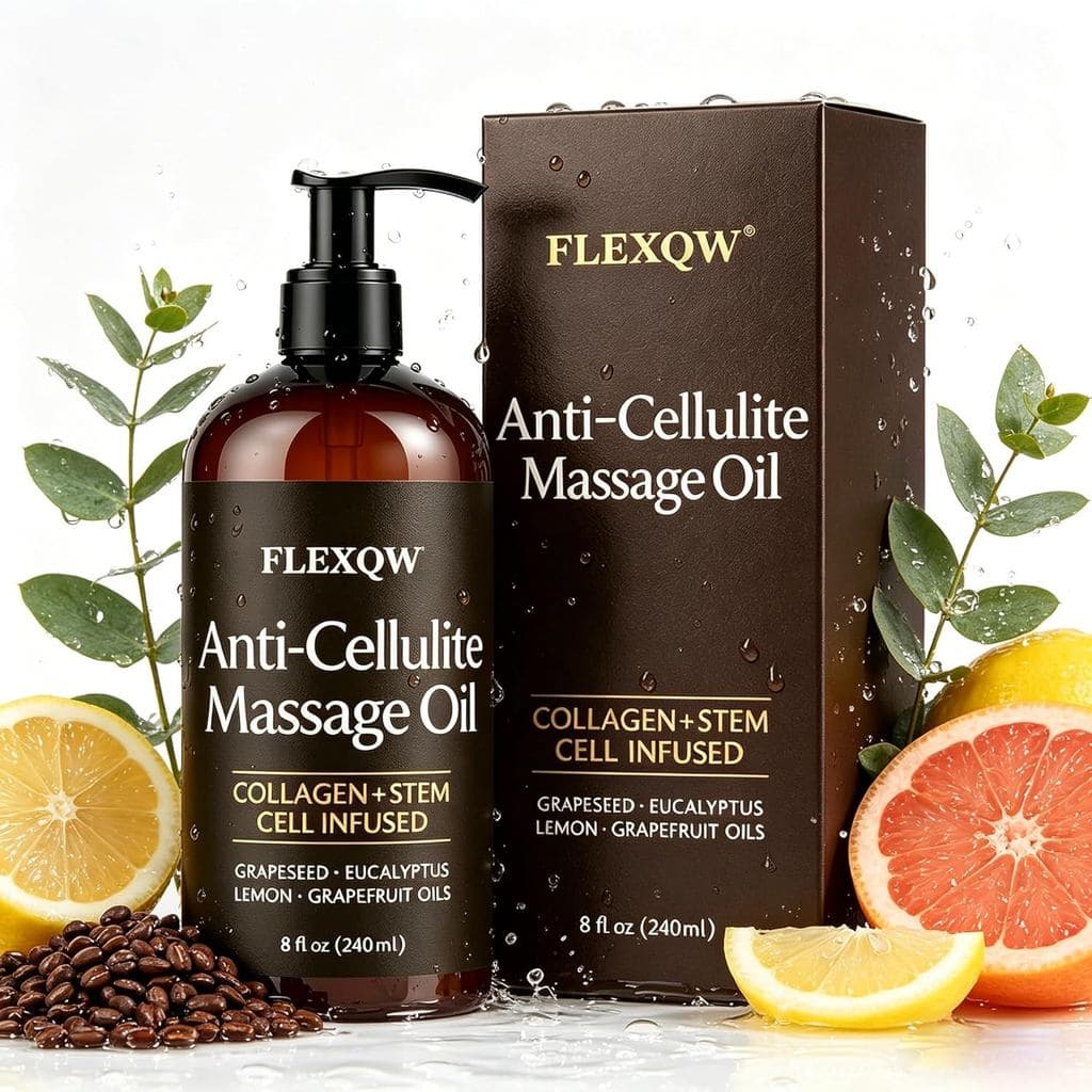 Óleo de Massagem Anticelulite Alivia a Dor Muscular e Melhora a Aparência da Pele, Restaurando a Textura e a Elasticidad