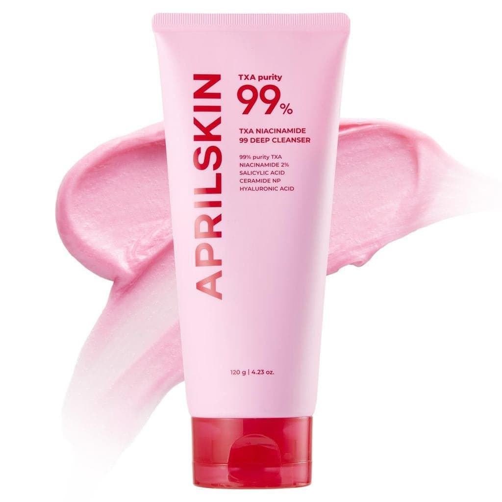APRILTXANiacinamide99PoreCarePinkBubbleGumDeepCleanser |   99% de TXA de Alta Pureza + Niacinamida |   Limpador Tudo-em-