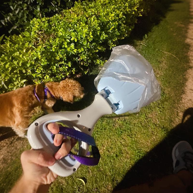 Selecionador de cachorro para fora andando cão portátil selecionador de banheiro ao ar livre não-sujo mão retrátil clipe