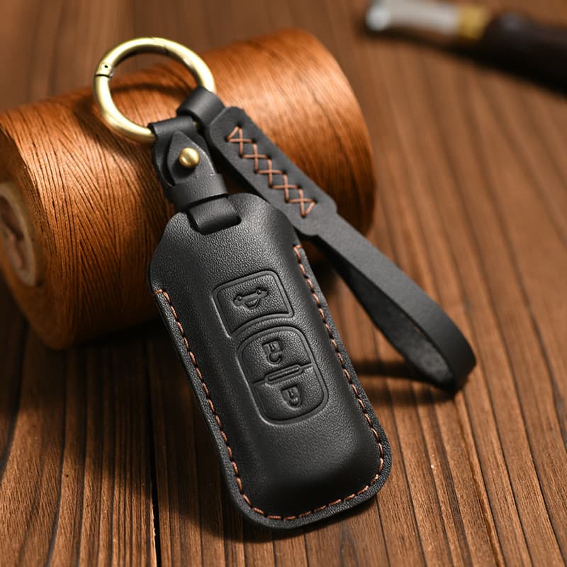 Adequado para capa de chave Mazda 8 Atez 6 Anksella 3/cx7/cx9 bolsa de couro genuíno para carro