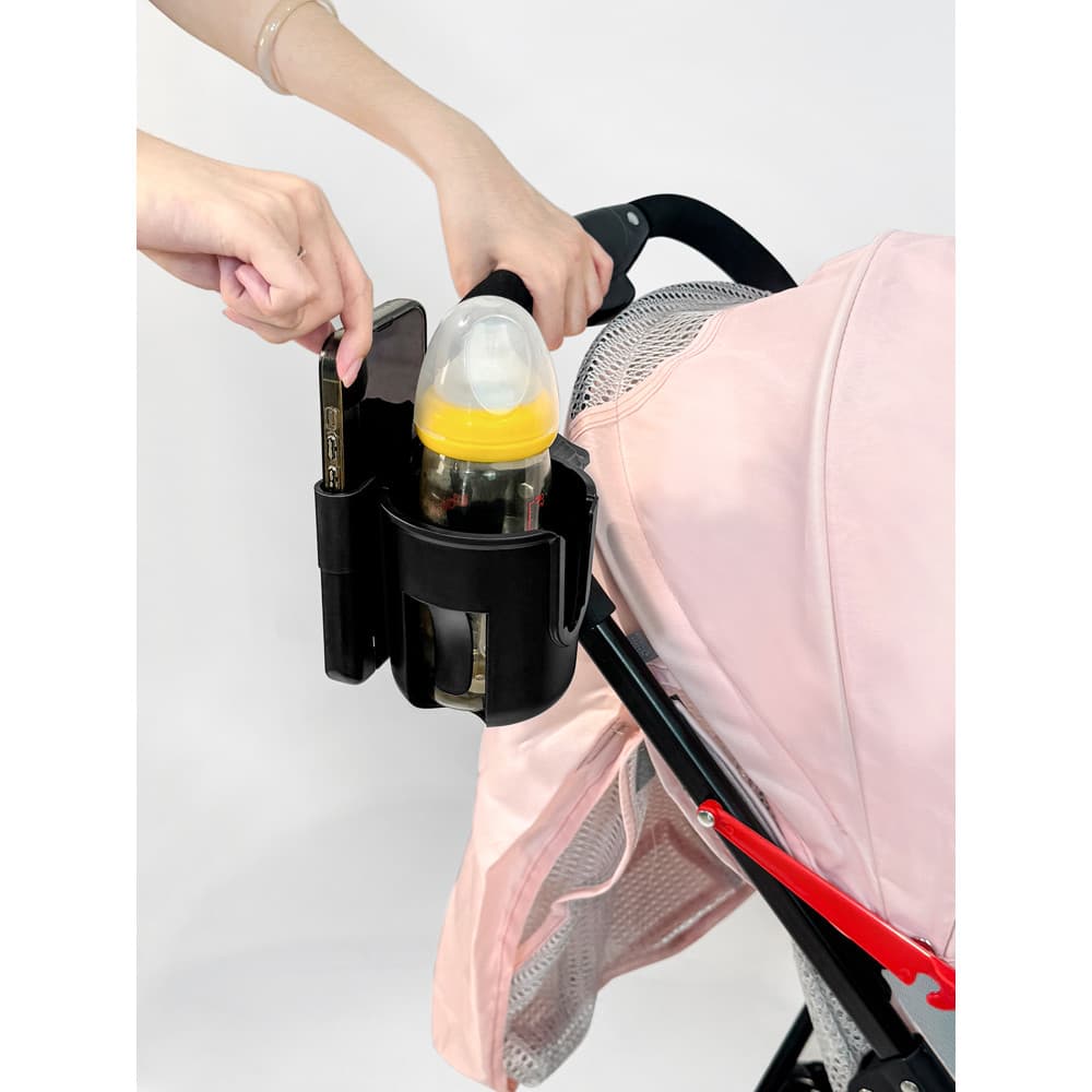 Suporte de copo para carrinho de bebê, ferramenta útil para caminhar, suporte para copo de armazenamento de mamadeira, s