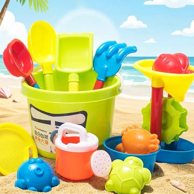 Crianças conjunto de brinquedos de praia balde do bebê pá de escavação de areia engrossado ampulheta areia pequeno balde
