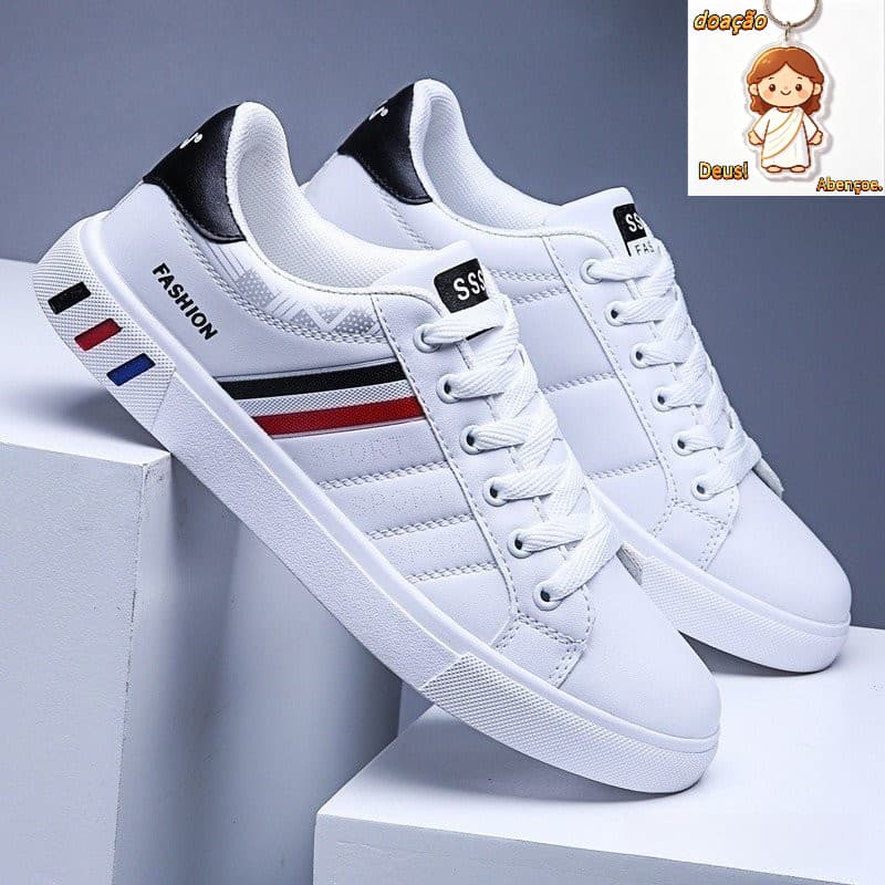 Mikarause Branco Sapatos Casuais Homens Sapatos De Couro Esportivo Homens Conforto Correndo Respirável Mocassim Moda Mas