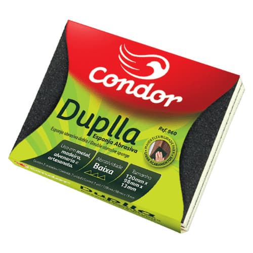 Lixa Esponja Abrasiva Dupla Baixa Condor