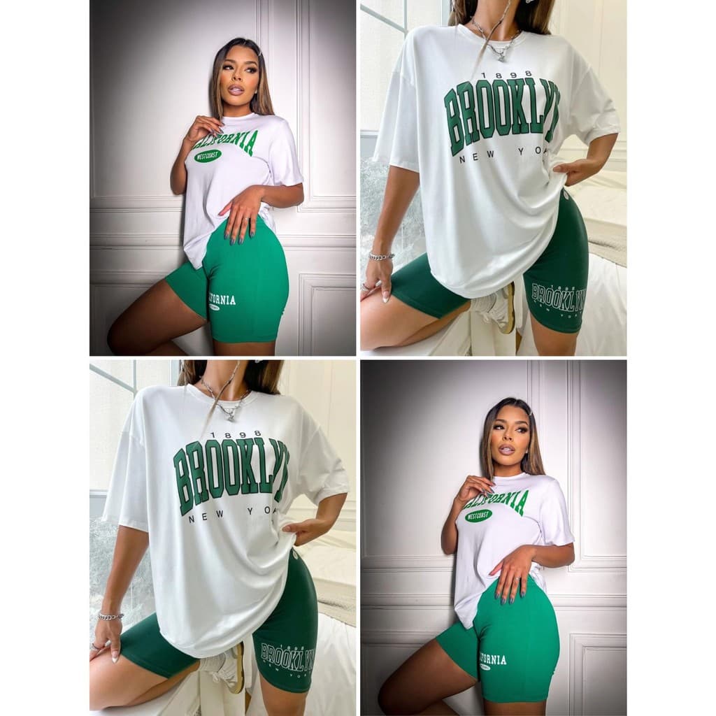 Kit 2 Conjunto academia Short e Camisa manga curta  California + Conjunto academia Short e Camisa manga curta  Brookly