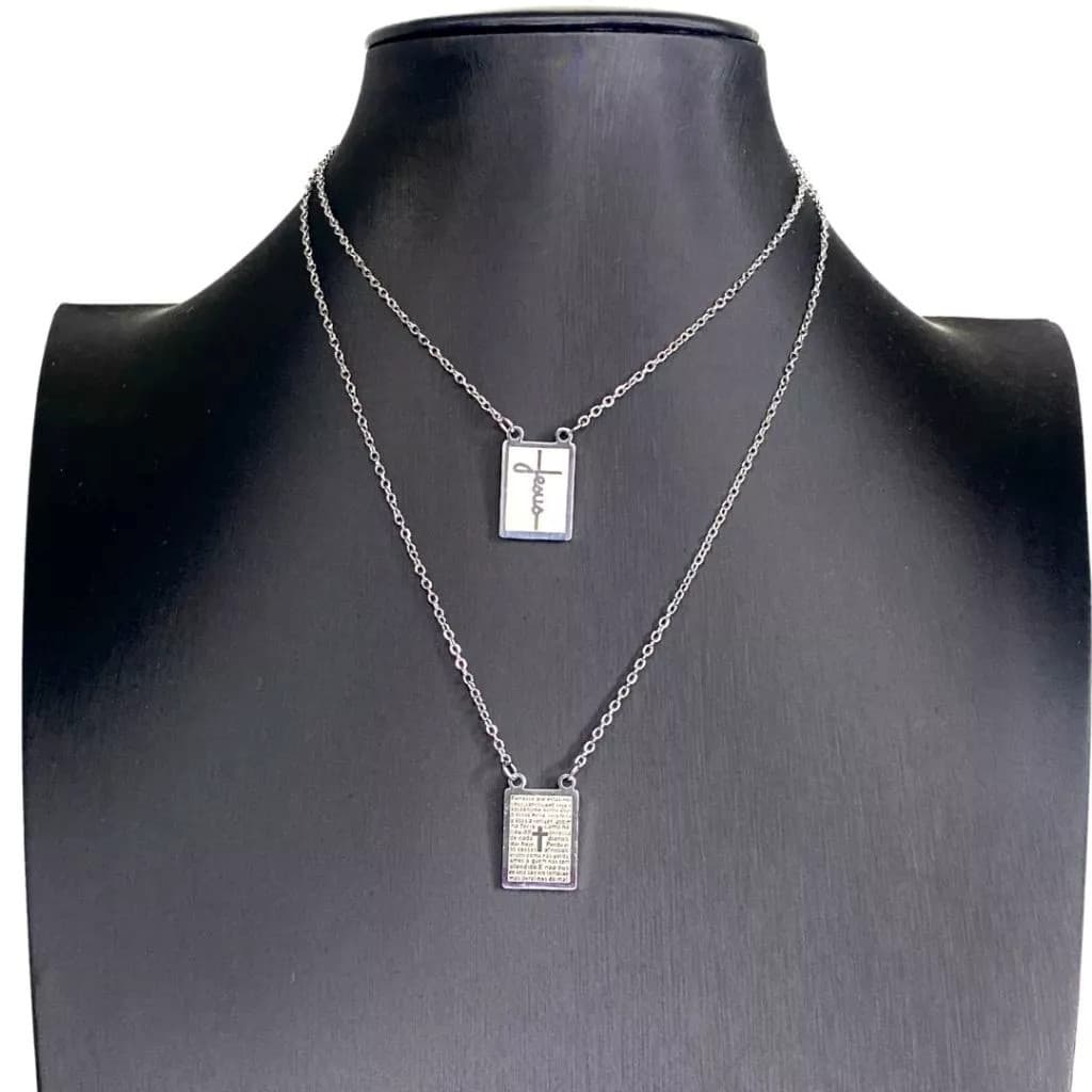 Colar Escapulário em Aço Inox - Masculino e Feminino | Presente Religioso