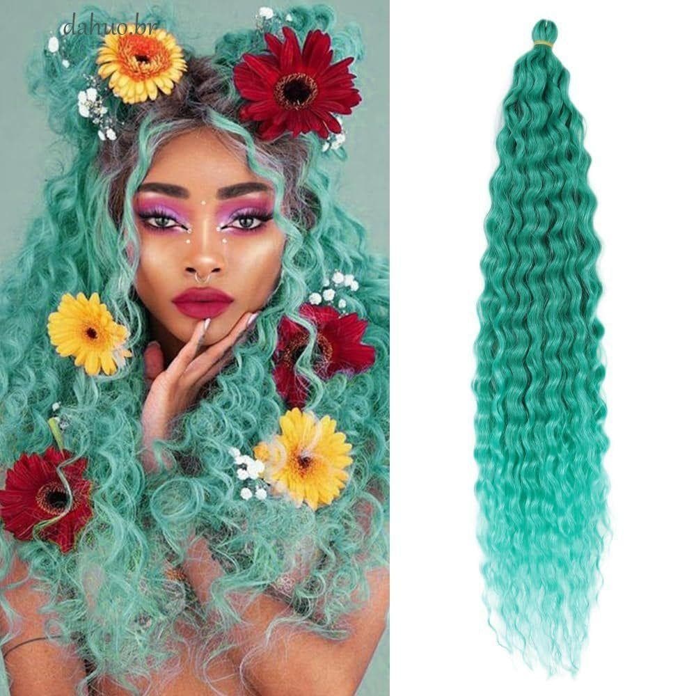 DAHUO Twist Crochet Hair , Onda De Água Tranças Brasileiras Trança Extensão De Cabelo , Ombre Sintética